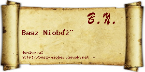 Basz Niobé névjegykártya